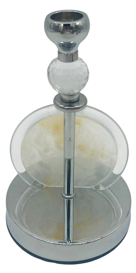 AKDC Smoke Infused Metal and Acrylic Candle Holder 19cm*11.5cm - Al Kabayel Discount CentreAKDC Smoke Infused Metal and Acrylic Candle Holder 19cm*11.5cmHome Décor AccentsAKDCAl Kabayel Discount Centre