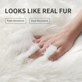 AKDC Soft Sheepskin Rug, Faux Fur Rug for Living Room, Fluffy Washable Rug Area Rugs for Bedroom, Kids Girls Boys Home Decor Aesthetic Fluffy Rug (White - 60cmX100cm) - Al Kabayel Discount CentreAKDC Soft Sheepskin Rug, Faux Fur Rug for Living Room, Fluffy Washable Rug Area Rugs for Bedroom, Kids Girls Boys Home Decor Aesthetic Fluffy Rug (White - 60cmX100cm)DoormatsAKDCAl Kabayel Discount Centre
