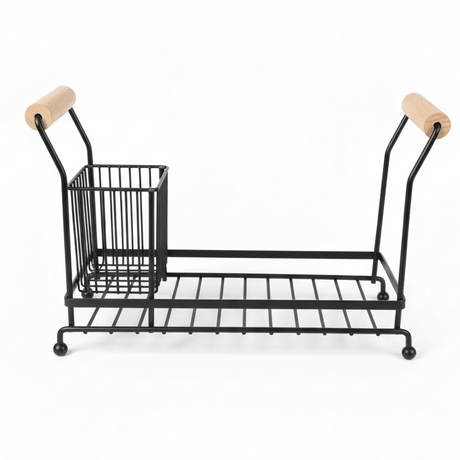 AKDC Space - Saving Black Metal Kitchen Sink Organizer Rack for Sponge, Soap & Cleaning Accessories – 25x10cm - Al Kabayel Discount CentreAKDC Space - Saving Black Metal Kitchen Sink Organizer Rack for Sponge, Soap & Cleaning Accessories – 25x10cmKitchen Utensils & GadgetsAKDCAl Kabayel Discount Centre
