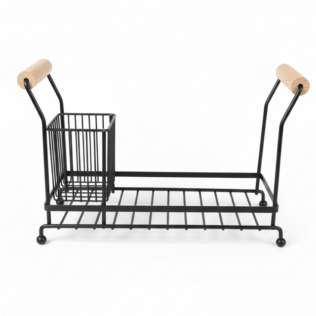 AKDC Space - Saving Black Metal Kitchen Sink Organizer Rack for Sponge, Soap & Cleaning Accessories – 25x10cm - Al Kabayel Discount CentreAKDC Space - Saving Black Metal Kitchen Sink Organizer Rack for Sponge, Soap & Cleaning Accessories – 25x10cmKitchen Utensils & GadgetsAKDCAl Kabayel Discount Centre