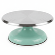 AKDC SpinServe 360° Rotating Cake Stand Turntable Durable Plastic and Metal Build Mint Green Finish with Silver Base 25 cm - Al Kabayel Discount CentreAKDC SpinServe 360° Rotating Cake Stand Turntable Durable Plastic and Metal Build Mint Green Finish with Silver Base 25 cmServing TraysAKDCAl Kabayel Discount Centre