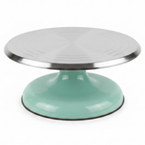 AKDC SpinServe 360° Rotating Cake Stand Turntable Durable Plastic and Metal Build Mint Green Finish with Silver Base 25 cm - Al Kabayel Discount CentreAKDC SpinServe 360° Rotating Cake Stand Turntable Durable Plastic and Metal Build Mint Green Finish with Silver Base 25 cmServing TraysAKDCAl Kabayel Discount Centre
