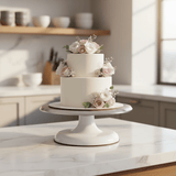 AKDC SpinServe 360° Rotating Cake Stand Turntable Durable Plastic and Metal Build White Finish with Silver Base 25 cm - Al Kabayel Discount CentreAKDC SpinServe 360° Rotating Cake Stand Turntable Durable Plastic and Metal Build White Finish with Silver Base 25 cmServing TraysAKDCAl Kabayel Discount Centre