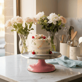 AKDC SpinServe Elegant Plastic/Metal Rotating Cake Stand Pink & Silver Footed Dessert Display Plate 25cm - Al Kabayel Discount CentreAKDC SpinServe Elegant Plastic/Metal Rotating Cake Stand Pink & Silver Footed Dessert Display Plate 25cmServing TraysAKDCAl Kabayel Discount Centre