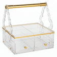 AKDC Square Acrylic 4 Compartment Candy Box Transparent Storage Organizer for Snacks Dry Fruits and Sweets 24 x 24 cm - Al Kabayel Discount CentreAKDC Square Acrylic 4 Compartment Candy Box Transparent Storage Organizer for Snacks Dry Fruits and Sweets 24 x 24 cmServing TraysAKDCAl Kabayel Discount Centre