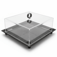 AKDC Square Black Metal Serving Tray with Transparent Acrylic Cover – Elegant Food Serving Tray 25 cm - Al Kabayel Discount CentreAKDC Square Black Metal Serving Tray with Transparent Acrylic Cover – Elegant Food Serving Tray 25 cmServing TraysAKDCAl Kabayel Discount Centre