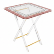 AKDC Square Clear Acrylic Folding Coffee Table Set with Geometric Tribal Motif Print Contemporary 4 - Piece Design 40x40x47 cm - Al Kabayel Discount CentreAKDC Square Clear Acrylic Folding Coffee Table Set with Geometric Tribal Motif Print Contemporary 4 - Piece Design 40x40x47 cmOrganizers & AccessoriesAKDCAl Kabayel Discount Centre