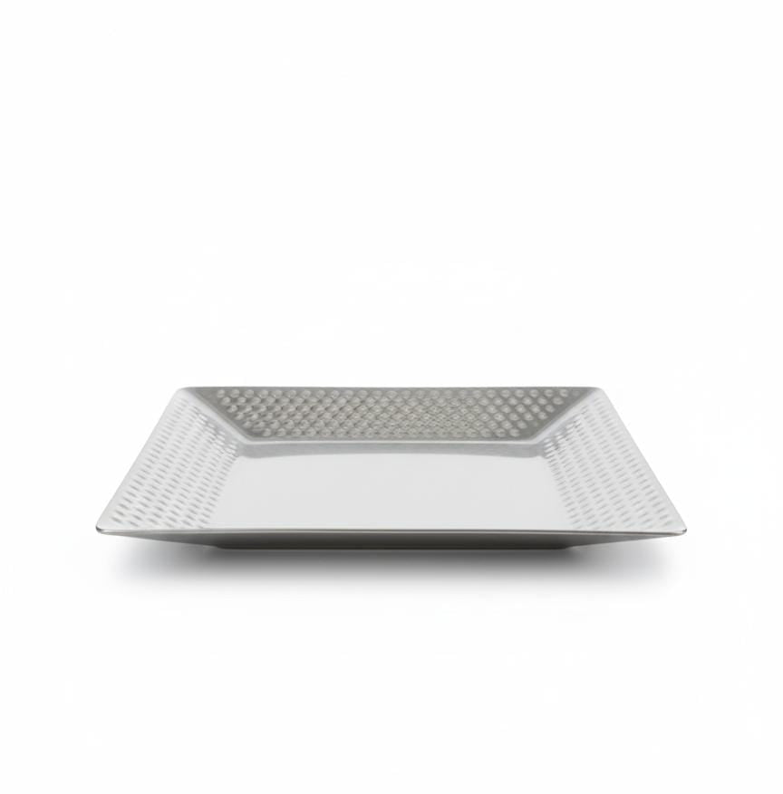 AKDC Square Platter Tray – Chrome Silver Finish | 26 cm Premium Decorative Tray - Al Kabayel Discount CentreAKDC Square Platter Tray – Chrome Silver Finish | 26 cm Premium Decorative TrayServing TraysAKDCAl Kabayel Discount Centre