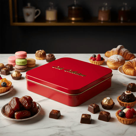 AKDC Square Red Premium Metal Cake Box with Strong Structure for Bakery Packaging 31x31cm - Al Kabayel Discount CentreAKDC Square Red Premium Metal Cake Box with Strong Structure for Bakery Packaging 31x31cmJars & Food SaversAKDCAl Kabayel Discount Centre