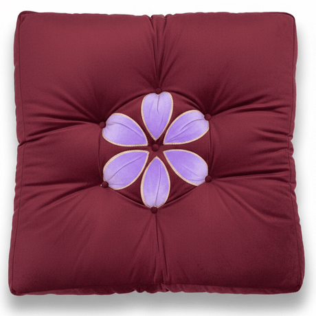 AKDC Square Velvet Polyester Burgundy Floral Seat Cushion Elegant Soft Chair Pad for Dining Chairs and Living Room 45 cm - Al Kabayel Discount CentreAKDC Square Velvet Polyester Burgundy Floral Seat Cushion Elegant Soft Chair Pad for Dining Chairs and Living Room 45 cmFloor Pillows & CushionsAKDCAl Kabayel Discount Centre
