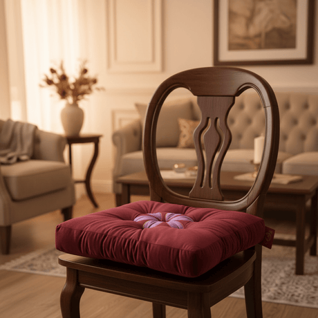 AKDC Square Velvet Polyester Burgundy Floral Seat Cushion Elegant Soft Chair Pad for Dining Chairs and Living Room 45 cm - Al Kabayel Discount CentreAKDC Square Velvet Polyester Burgundy Floral Seat Cushion Elegant Soft Chair Pad for Dining Chairs and Living Room 45 cmFloor Pillows & CushionsAKDCAl Kabayel Discount Centre