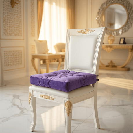 AKDC Square Velvet Polyester Royal Purple Floral Chair Cushion Elegant Comfortable Seat Pad for Home and Dining Chairs 45 cm - Al Kabayel Discount CentreAKDC Square Velvet Polyester Royal Purple Floral Chair Cushion Elegant Comfortable Seat Pad for Home and Dining Chairs 45 cmFloor Pillows & CushionsAKDCAl Kabayel Discount Centre