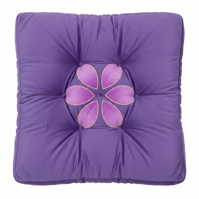 AKDC Square Velvet Polyester Royal Purple Floral Chair Cushion Elegant Comfortable Seat Pad for Home and Dining Chairs 45 cm - Al Kabayel Discount CentreAKDC Square Velvet Polyester Royal Purple Floral Chair Cushion Elegant Comfortable Seat Pad for Home and Dining Chairs 45 cmFloor Pillows & CushionsAKDCAl Kabayel Discount Centre