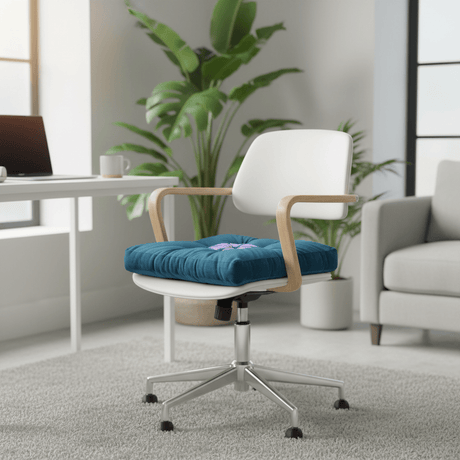 AKDC Square Velvet Polyester Teal Blue Floral Chair Cushion Stylish Comfortable Seat Pad for Home and Office Chairs 45 cm - Al Kabayel Discount CentreAKDC Square Velvet Polyester Teal Blue Floral Chair Cushion Stylish Comfortable Seat Pad for Home and Office Chairs 45 cmFloor Pillows & CushionsAKDCAl Kabayel Discount Centre