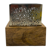 AKDC Square Wooden and Metal Incense Burner 14cm*14cm, Silver, BD32109L - Al Kabayel Discount CentreAKDC Square Wooden and Metal Incense Burner 14cm*14cm, Silver, BD32109LHome Décor AccentsAKDCAl Kabayel Discount Centre