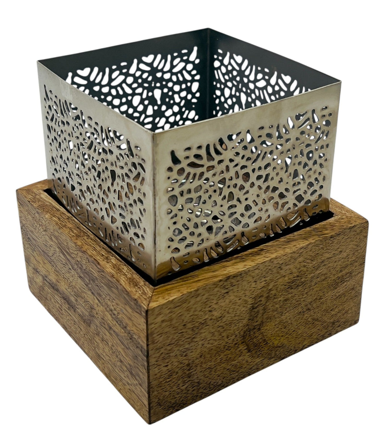 AKDC Square Wooden and Metal Incense Burner 14cm*14cm, Silver, BD32109L - Al Kabayel Discount CentreAKDC Square Wooden and Metal Incense Burner 14cm*14cm, Silver, BD32109LHome Décor AccentsAKDCAl Kabayel Discount Centre