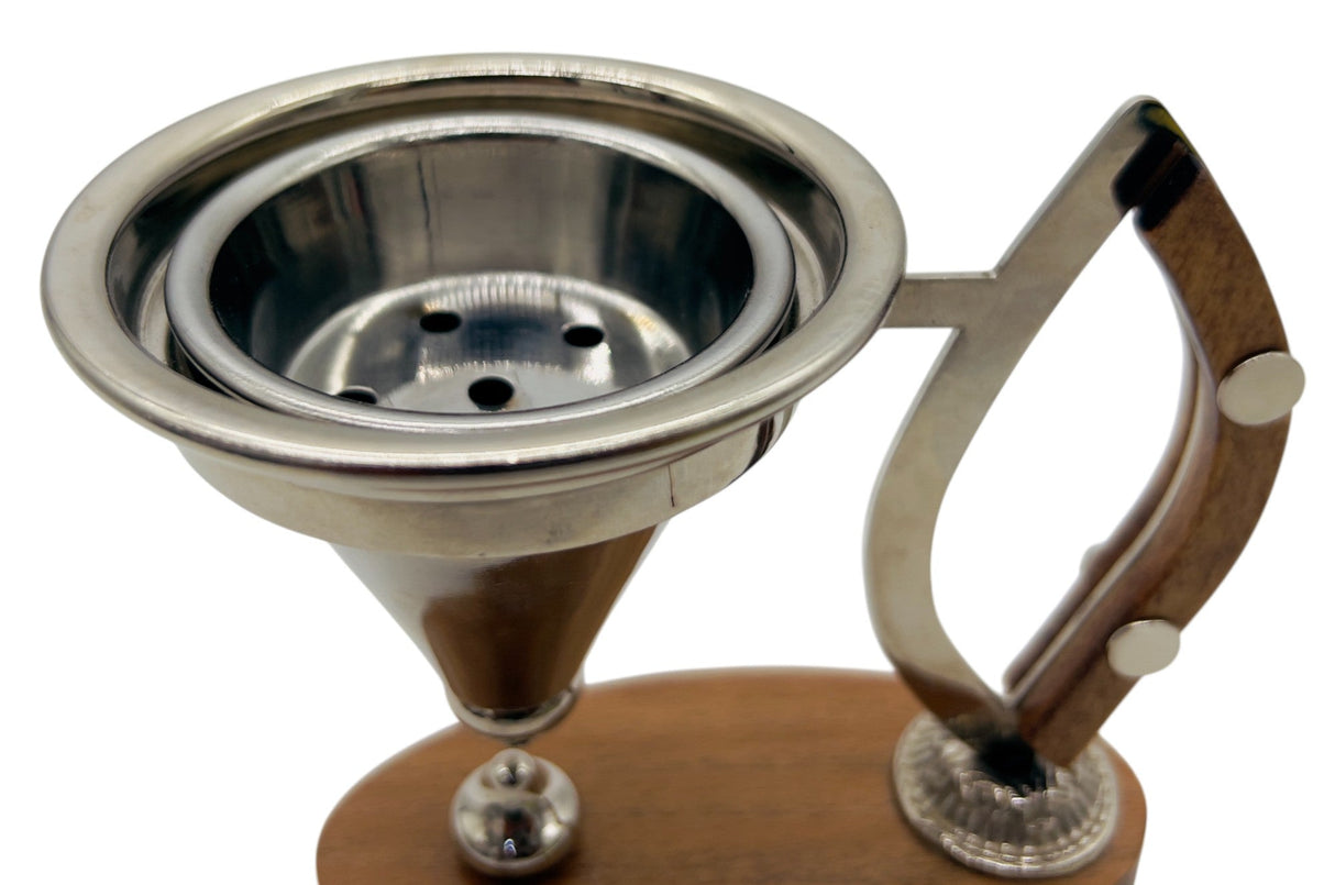 AKDC SS Incense Burner with Wooden Base 13cm*11cm*8.5cm, Silver, N - 02103 - Al Kabayel Discount CentreAKDC SS Incense Burner with Wooden Base 13cm*11cm*8.5cm, Silver, N - 02103Home Décor AccentsAKDCAl Kabayel Discount Centre