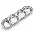 AKDC Stainless Steel 4 - Part Sauce & Condiment Tray | 27cm × 8cm - Al Kabayel Discount CentreAKDC Stainless Steel 4 - Part Sauce & Condiment Tray | 27cm × 8cmServing TraysAKDCAl Kabayel Discount Centre