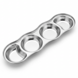 AKDC Stainless Steel 4 - Part Sauce & Condiment Tray | 27cm × 8cm - Al Kabayel Discount CentreAKDC Stainless Steel 4 - Part Sauce & Condiment Tray | 27cm × 8cmServing TraysAKDCAl Kabayel Discount Centre