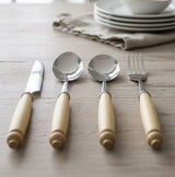 AKDC Stainless Steel 4pcs Cutlery Set with Wooden Handle - Al Kabayel Discount CentreAKDC Stainless Steel 4pcs Cutlery Set with Wooden HandleKitchen Utensils & GadgetsAKDCAl Kabayel Discount Centre