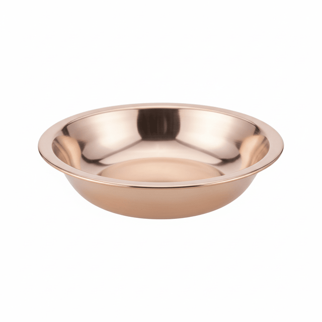 AKDC Stainless Steel Bowl Plate 16cm — Mirror Rose Gold Finish - Al Kabayel Discount CentreAKDC Stainless Steel Bowl Plate 16cm — Mirror Rose Gold FinishPlatesAKDCAl Kabayel Discount Centre