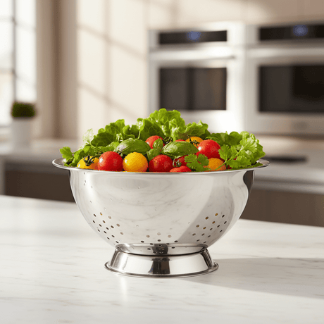 AKDC Stainless Steel Colander – 23 cm - Al Kabayel Discount CentreAKDC Stainless Steel Colander – 23 cmKitchen Utensils & GadgetsAKDCAl Kabayel Discount Centre