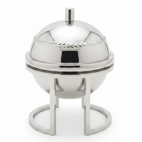 AKDC Stainless Steel Dates Bowl with Lid and Decorative Stand for Stylish Serving – 12.5 × 15 cm - Al Kabayel Discount CentreAKDC Stainless Steel Dates Bowl with Lid and Decorative Stand for Stylish Serving – 12.5 × 15 cmBowlsAKDCAl Kabayel Discount Centre