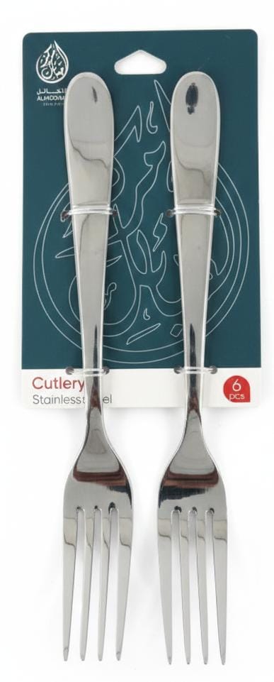 AKDC Stainless Steel Fork Set – 6 Pcs, 20 cm,Silver Contemporary Pattern Design 27 - Al Kabayel Discount CentreAKDC Stainless Steel Fork Set – 6 Pcs, 20 cm,Silver Contemporary Pattern Design 27ForkAKDCAl Kabayel Discount Centre