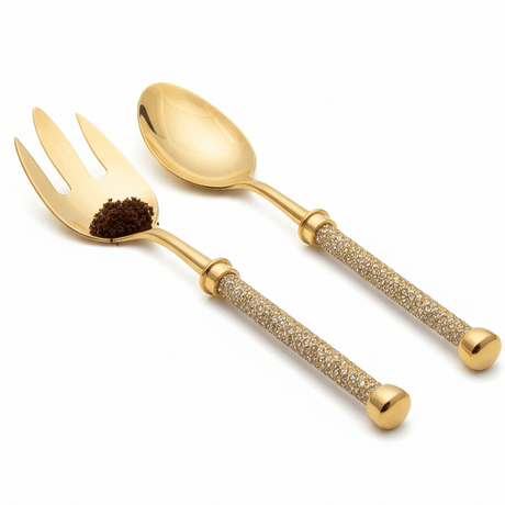 AKDC Stainless Steel Gold Diamond Handle Cake Serving Set Elegant Serving Tools for Cakes and Desserts – 28 cm - Al Kabayel Discount CentreAKDC Stainless Steel Gold Diamond Handle Cake Serving Set Elegant Serving Tools for Cakes and Desserts – 28 cmKnife & Knife SetsAKDCAl Kabayel Discount Centre
