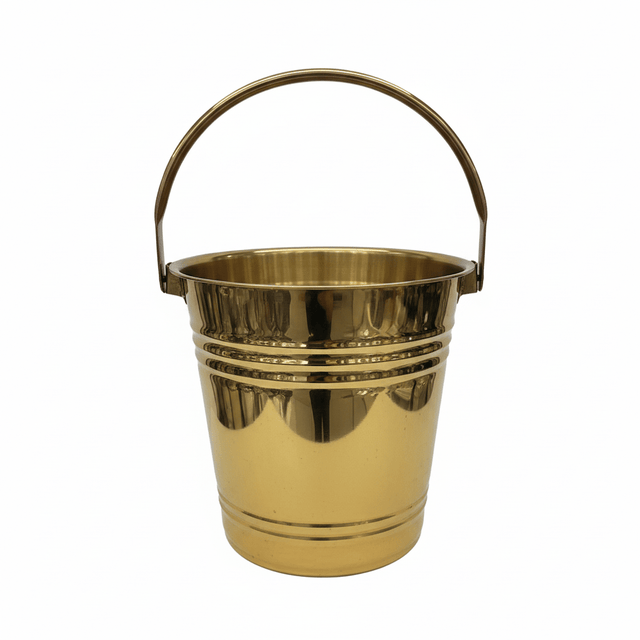 AKDC Stainless Steel Ice Bucket 1.2L — Mirror Gold Finish - Al Kabayel Discount CentreAKDC Stainless Steel Ice Bucket 1.2L — Mirror Gold FinishFood ContainersAKDCAl Kabayel Discount Centre