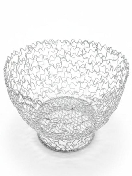 AKDC Stainless Steel Mesh Fruit Basket – Silver Finish, 17 × 8 cm Kitchen Organizer - Al Kabayel Discount CentreAKDC Stainless Steel Mesh Fruit Basket – Silver Finish, 17 × 8 cm Kitchen OrganizerOrganizers & AccessoriesAKDCAl Kabayel Discount Centre