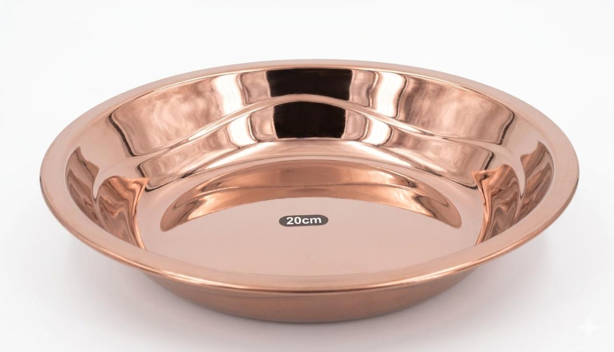 AKDC Stainless Steel Plate 20cm — Mirror Rose Gold Finish - Al Kabayel Discount CentreAKDC Stainless Steel Plate 20cm — Mirror Rose Gold FinishPlatesAKDCAl Kabayel Discount Centre