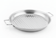 AKDC Stainless Steel Round Grill Pan – 23cm | Ridged Grilling Surface | Dual Handles - Al Kabayel Discount CentreAKDC Stainless Steel Round Grill Pan – 23cm | Ridged Grilling Surface | Dual HandlesServing TraysAKDCAl Kabayel Discount Centre