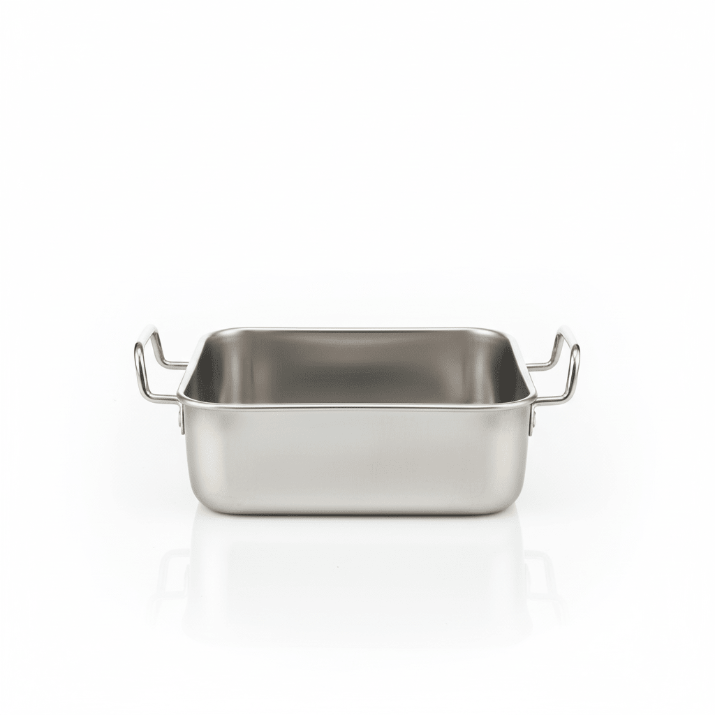 AKDC Stainless Steel Square Baking Pan Chrome With Handle - 15cmX15cmX5cm - Al Kabayel Discount CentreAKDC Stainless Steel Square Baking Pan Chrome With Handle - 15cmX15cmX5cmFrying Pans & SkilletsAKDCAl Kabayel Discount Centre