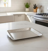 AKDC Stainless Steel Tray – Plain Rectangular Silver Finish | 22×14 cm Classic Utility Tray - Al Kabayel Discount CentreAKDC Stainless Steel Tray – Plain Rectangular Silver Finish | 22×14 cm Classic Utility TrayServing TraysAKDCAl Kabayel Discount Centre