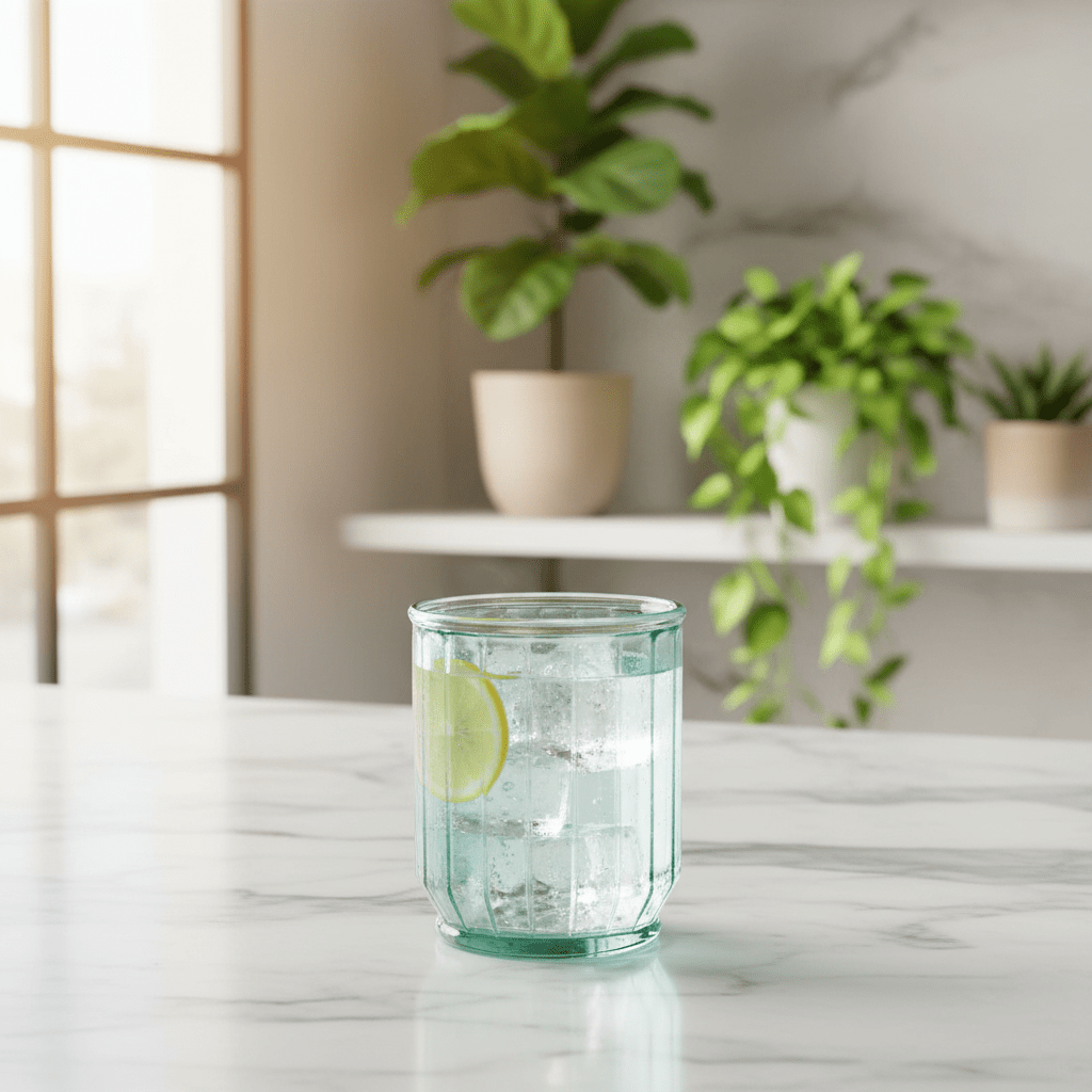 AKDC Striped Eco Glass Tumbler – Textured Drinking Glass for Juice, Water & Cold Drinks – 400 ml - Al Kabayel Discount CentreAKDC Striped Eco Glass Tumbler – Textured Drinking Glass for Juice, Water & Cold Drinks – 400 mlTumblersAKDCAl Kabayel Discount Centre