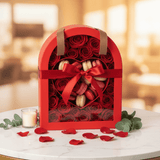 AKDC Stylish Red Arch Frame Heart Cardboard Gift Box with Clear Cover & Faux Leather Handles for Romantic Hampers & Special Occasions - Al Kabayel Discount CentreAKDC Stylish Red Arch Frame Heart Cardboard Gift Box with Clear Cover & Faux Leather Handles for Romantic Hampers & Special OccasionsPacking & Wrapping SuppliesAKDCAl Kabayel Discount Centre