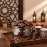 AKDC Stylish Round Metal Dates Container 20×12 cm Elegant Storage Bowl for Dates & Dry Fruits - Al Kabayel Discount CentreAKDC Stylish Round Metal Dates Container 20×12 cm Elegant Storage Bowl for Dates & Dry FruitsBowlsAKDCAl Kabayel Discount Centre