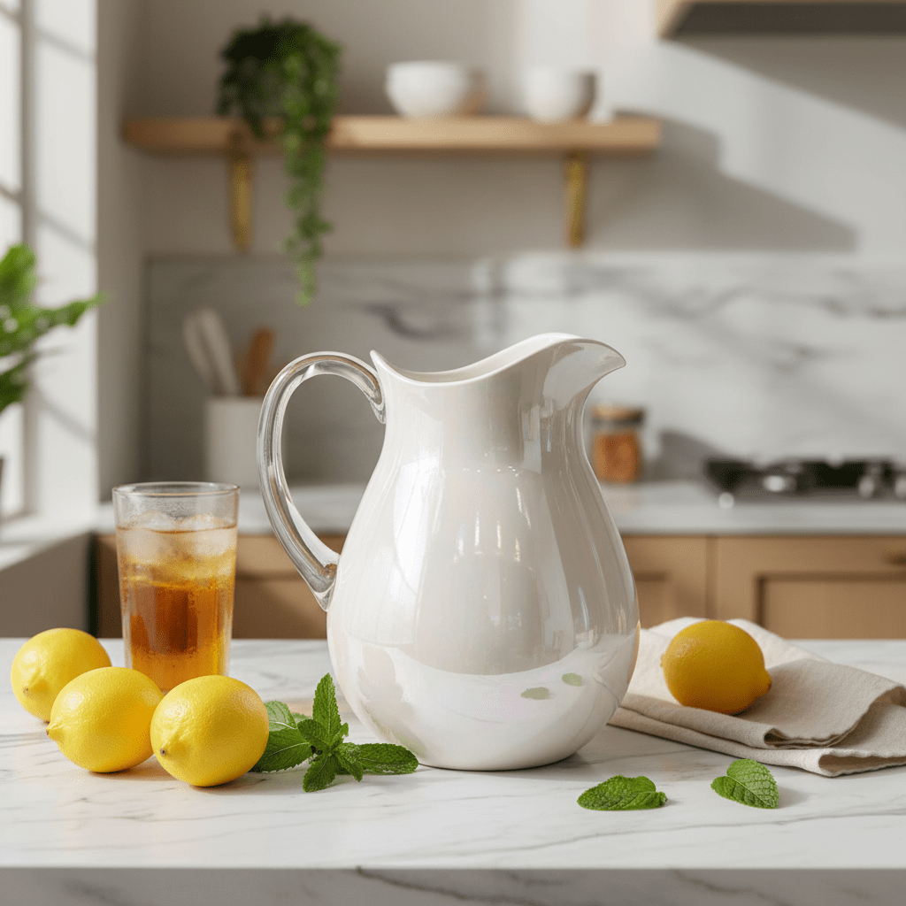 AKDC Stylish White Acrylic Drink Pitcher Minimalist Water Jug for Serving Juice Milk and Cold Beverages 20 × 12.5 cm - Al Kabayel Discount CentreAKDC Stylish White Acrylic Drink Pitcher Minimalist Water Jug for Serving Juice Milk and Cold Beverages 20 × 12.5 cmJugsAKDCAl Kabayel Discount Centre