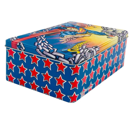 AKDC Superman Chain Breaker Metal Canister 20cm*13cm*7.5cm, Blue - W09803 - Al Kabayel Discount CentreAKDC Superman Chain Breaker Metal Canister 20cm*13cm*7.5cm, Blue - W09803Food ContainersAKDCAl Kabayel Discount Centre