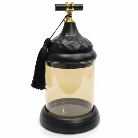 AKDC Tall Glass Kitchen Storage Canister with Matte Black Metal Cover – Contemporary Airtight Style Jar for Pasta, Rice, Lentils and Cereals, Premium Home Organization, Size 25 × 13 cm - Al Kabayel Discount CentreAKDC Tall Glass Kitchen Storage Canister with Matte Black Metal Cover – Contemporary Airtight Style Jar for Pasta, Rice, Lentils and Cereals, Premium Home Organization, Size 25 × 13 cmJars & Food SaversAKDCAl Kabayel Discount Centre