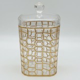 AKDC Tall Gold Accent Acrylic Storage Canister with Lid for Pantry Organization 17 × 12 cm - Al Kabayel Discount CentreAKDC Tall Gold Accent Acrylic Storage Canister with Lid for Pantry Organization 17 × 12 cmJars & Food SaversAKDCAl Kabayel Discount Centre