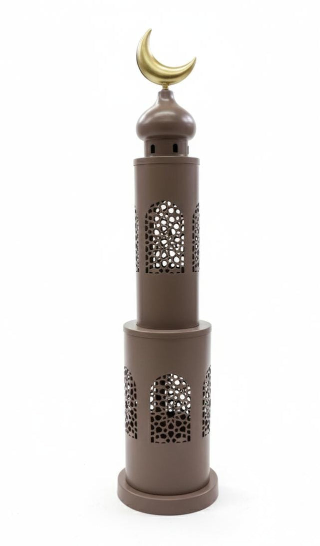AKDC Tall Metal Decorative Piece Brown 58 cm – Ramadan Lantern Style - Al Kabayel Discount CentreAKDC Tall Metal Decorative Piece Brown 58 cm – Ramadan Lantern StyleHome Décor AccentsAKDCAl Kabayel Discount Centre
