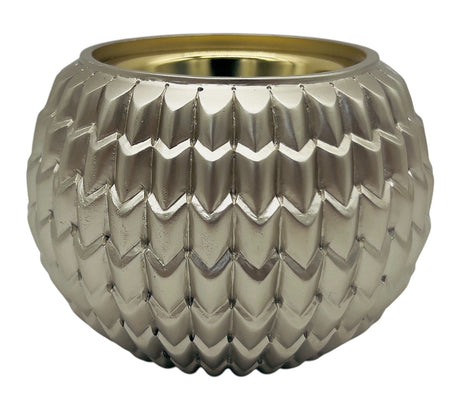 AKDC Textured Ceramic Incense Burner – Shiny Silver Finish, 9×9cm - Al Kabayel Discount CentreAKDC Textured Ceramic Incense Burner – Shiny Silver Finish, 9×9cmHome Décor AccentsAKDCAl Kabayel Discount Centre