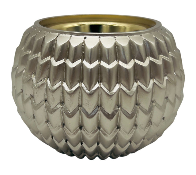 AKDC Textured Ceramic Incense Burner – Shiny Silver Finish, 9×9cm - Al Kabayel Discount CentreAKDC Textured Ceramic Incense Burner – Shiny Silver Finish, 9×9cmHome Décor AccentsAKDCAl Kabayel Discount Centre