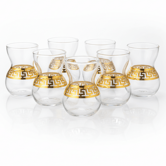 AKDC Traditional Istekan Inspired Tea Glass Set of Six Pieces with 150 ml - Al Kabayel Discount CentreAKDC Traditional Istekan Inspired Tea Glass Set of Six Pieces with 150 mlTumblersAKDCAl Kabayel Discount Centre