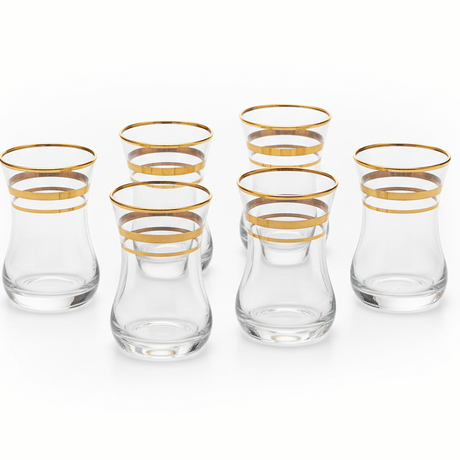 AKDC Traditional Istekan Style Mini Glass Mug Set of Six Pieces with 100 ml - Al Kabayel Discount CentreAKDC Traditional Istekan Style Mini Glass Mug Set of Six Pieces with 100 mlTumblersAKDCAl Kabayel Discount Centre