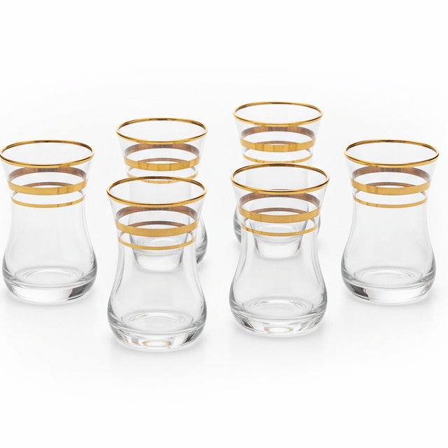 AKDC Traditional Istekan Style Mini Glass Mug Set of Six Pieces with 100 ml - Al Kabayel Discount CentreAKDC Traditional Istekan Style Mini Glass Mug Set of Six Pieces with 100 mlTumblersAKDCAl Kabayel Discount Centre