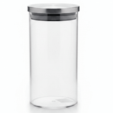 AKDC Transparent Acrylic Storage Canister with Silver Lid for Modern Kitchen Storage 20 × 10 cm - Al Kabayel Discount CentreAKDC Transparent Acrylic Storage Canister with Silver Lid for Modern Kitchen Storage 20 × 10 cmJars & Food SaversAKDCAl Kabayel Discount Centre