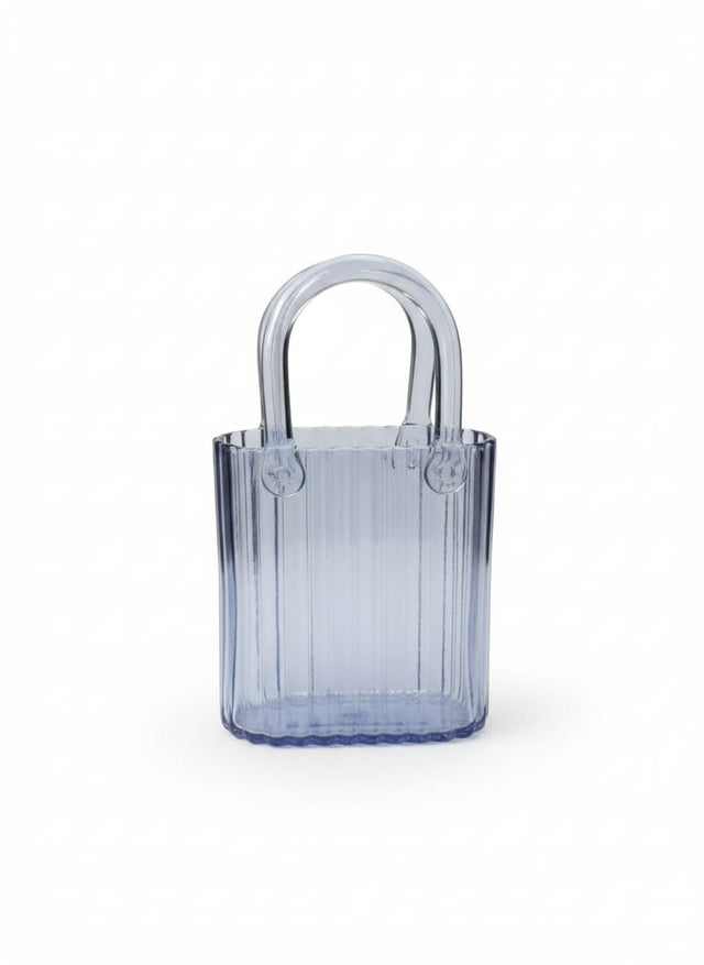 AKDC Transparent Blue Glass Bag - Shaped Designer Vase – 23×13 cm - Al Kabayel Discount CentreAKDC Transparent Blue Glass Bag - Shaped Designer Vase – 23×13 cmFlower/Plant PotsAKDCAl Kabayel Discount Centre